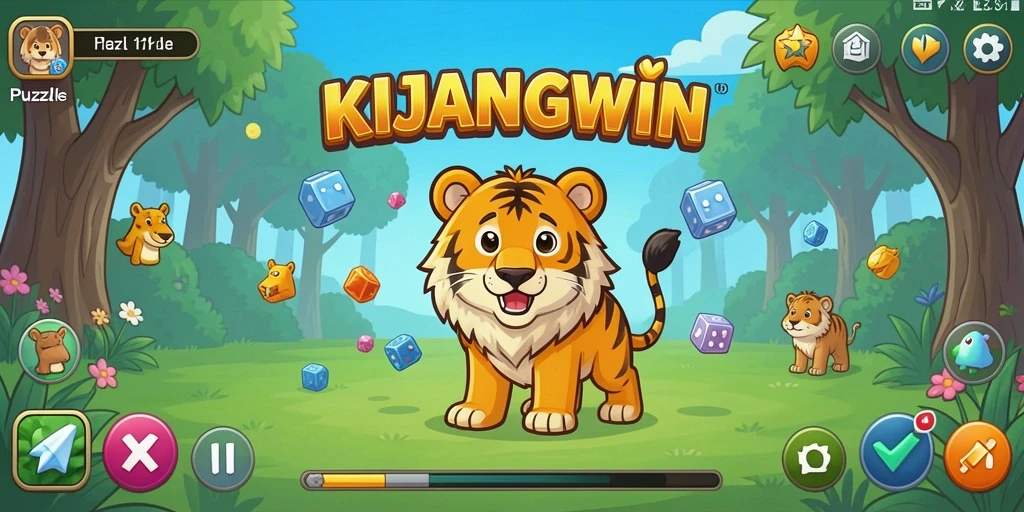 Screenshot menunjukkan gameplay KIJANGWIN yang penuh tantangan Puzzle.