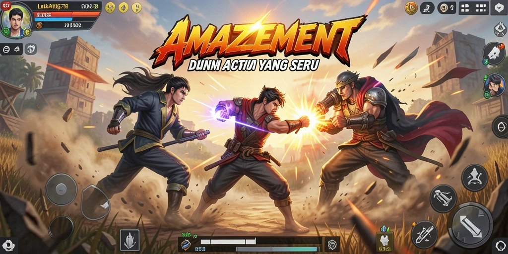 Tampilan gameplay dinamis dan menegangkan di LADANG78.