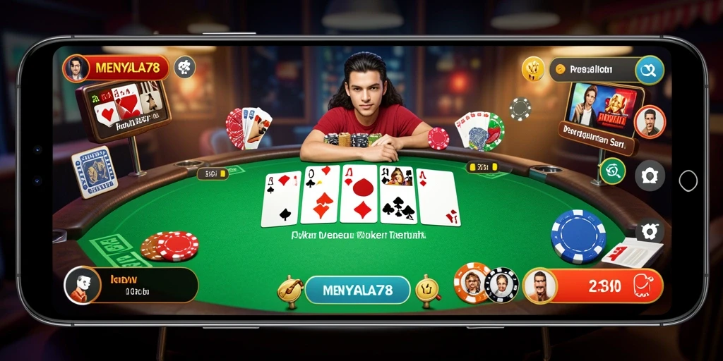 Tampilan gameplay seru dalam permainan Poker MENYALA78.