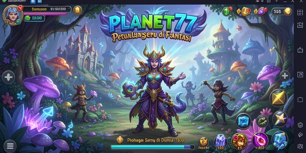 Screenshot utama menunjukkan aksi seru dan karakter unik dalam gameplay RPG.