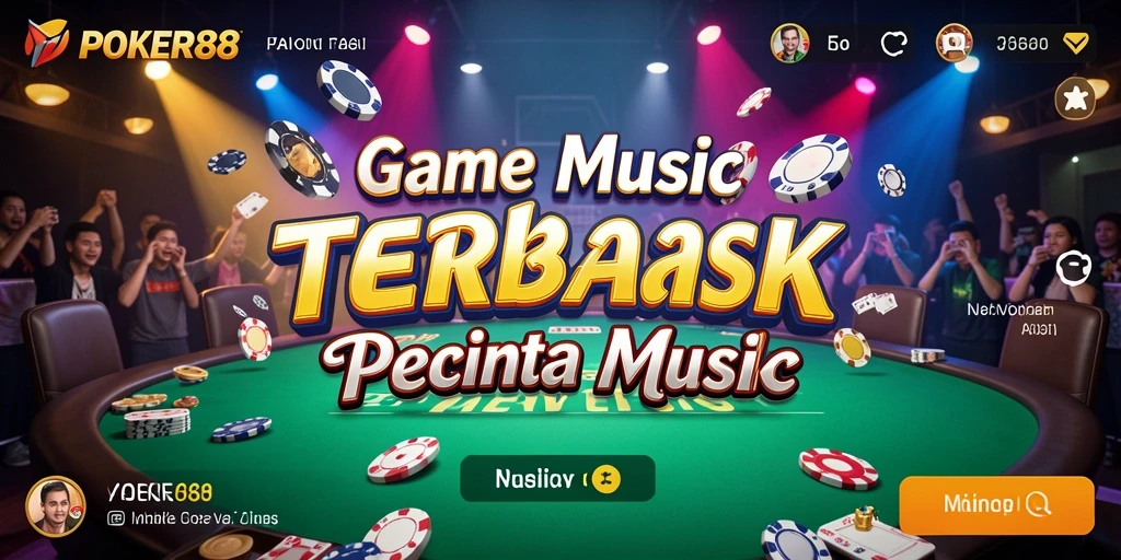 Tampilan gameplay seru di POKER88 dengan berbagai lagu.