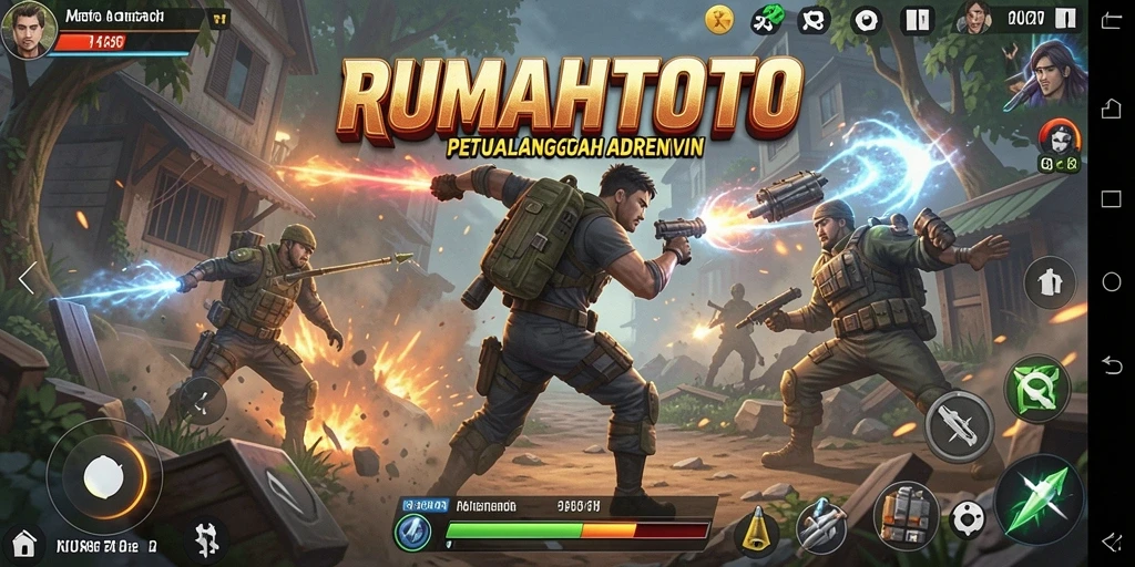 Gameplay RUMAHTOTO yang penuh aksi dan tantangan.